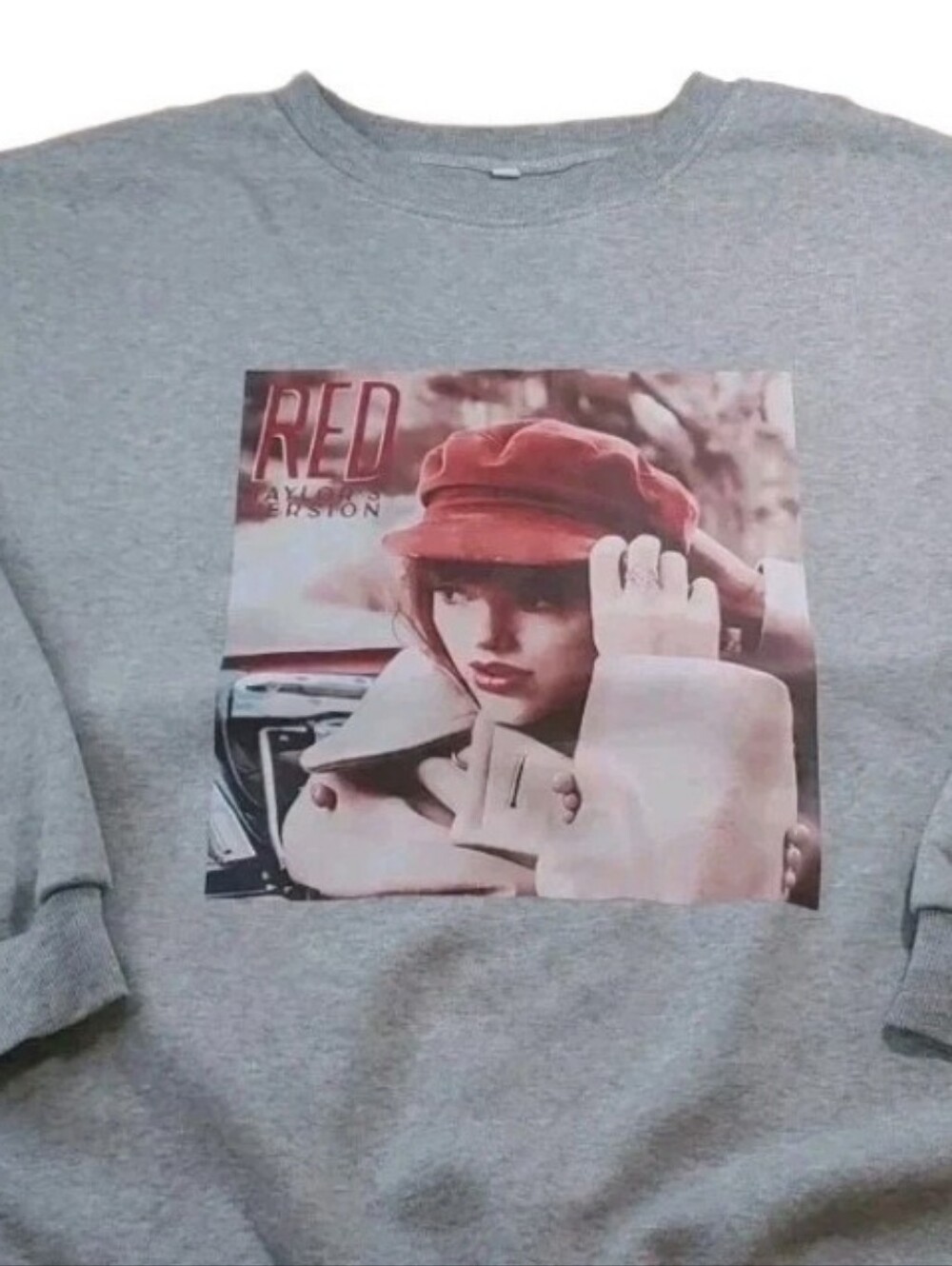 Taylor Swift Fleece Sweatshirt Adult 2X Eras Tour Red Graphic Taylor's Version